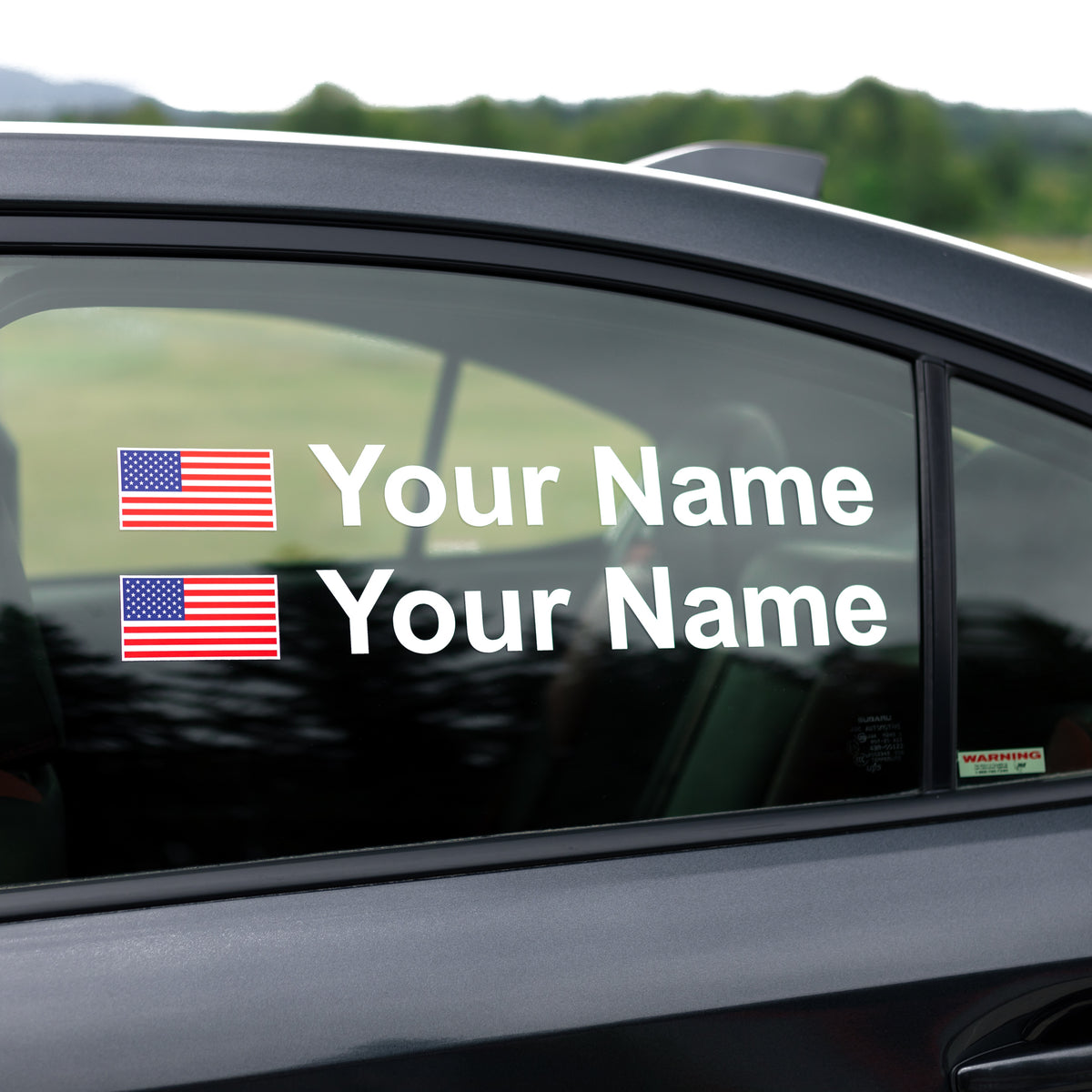 Driver's Name with Flag (2 sets) - DirtFish Shop