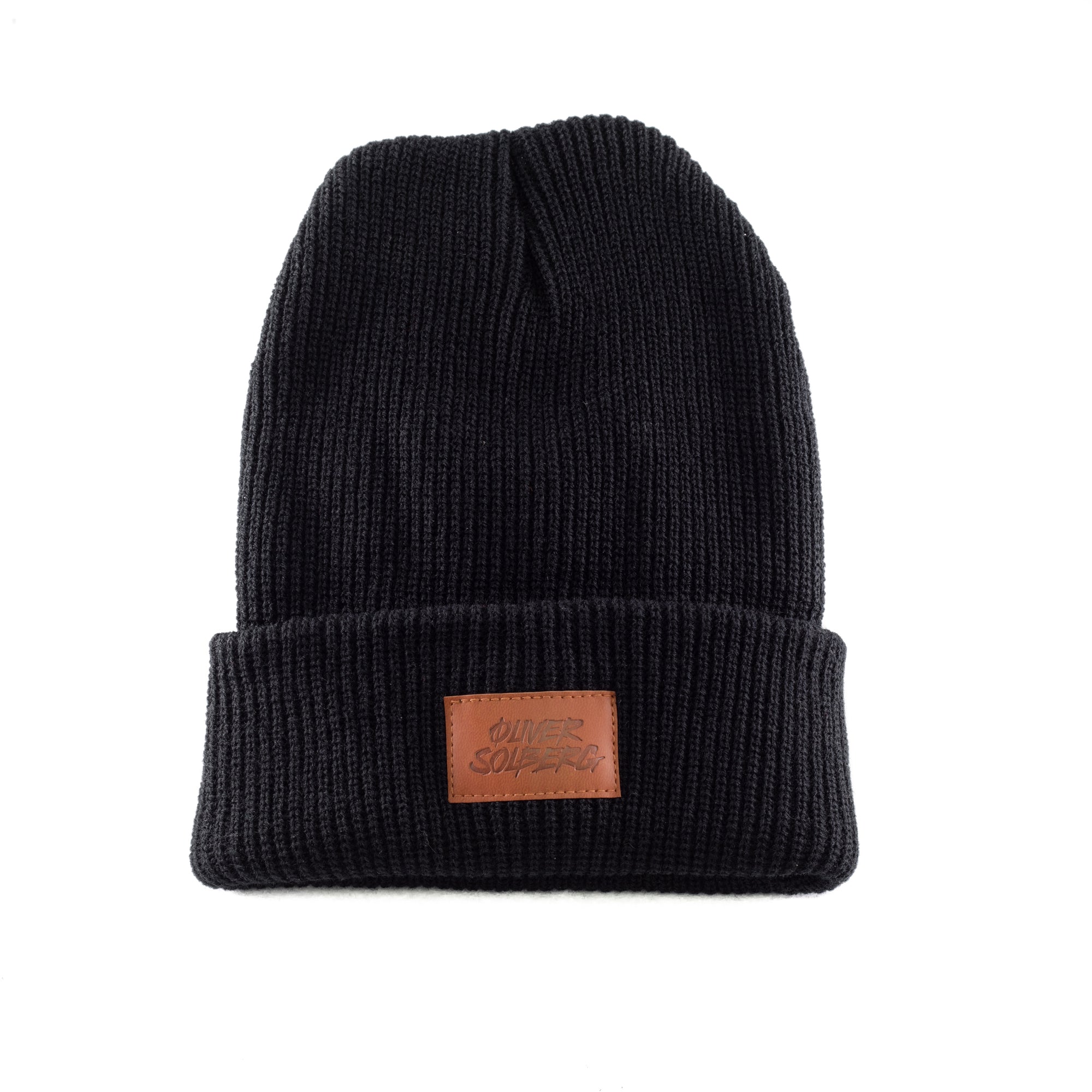 Oliver Solberg Leather Patch Beanie